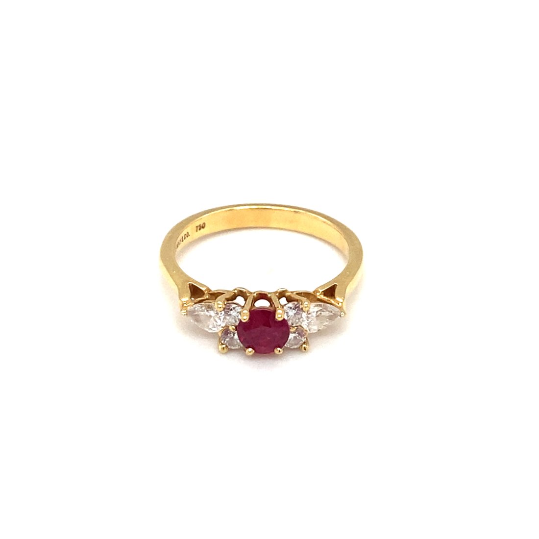 Tiffany & Co .40 Carat Red Ruby, Diamond and 18K Gold Ring (1 of 6)