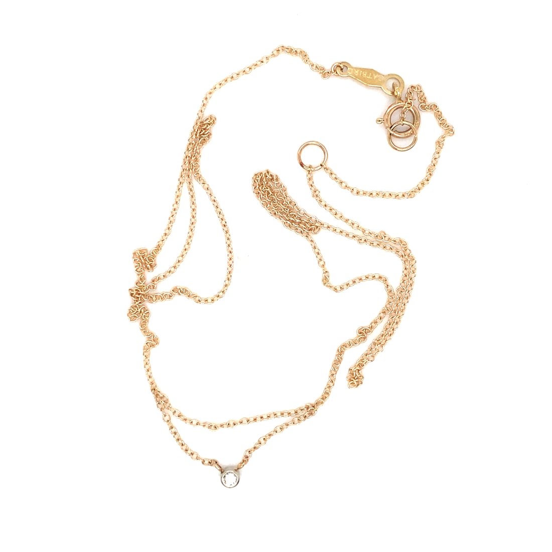 14K Catbird Single Diamond Necklace with box (1 of 5)