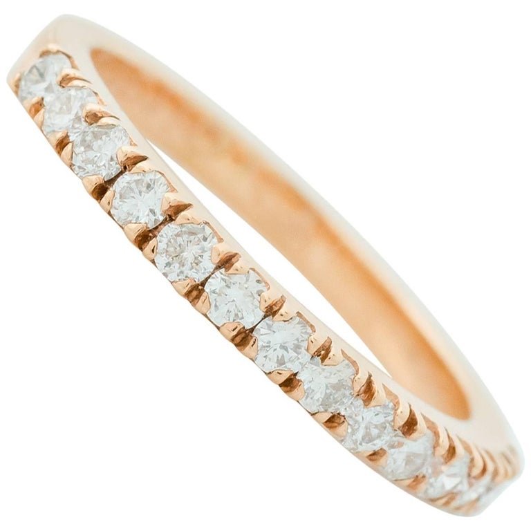0.5 Carat Diamond 18 Karat Rose Gold Eternity Band (1 of 6)