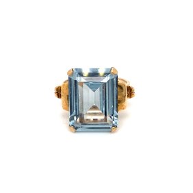 10K Yellow Gold, 5.16ct Aquamarine Ring