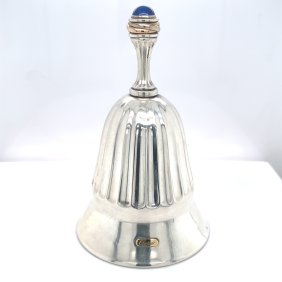 Cartier Bell with Lapis Lazuli Stone, Sterling Silver, 18k Gold