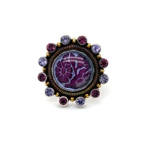 Mars & Valentine Amethyst and Sterling Silver Cocktail Ring