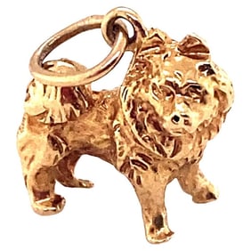 Dog Charm in 14 Karat Gold