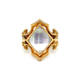 Stephen Webster Quartz Cocktail Ring in Sterling Silver and Gold Tone