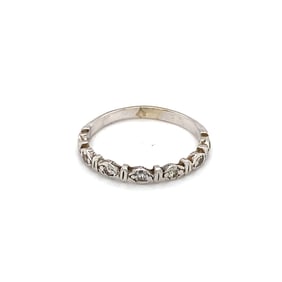 Circa 1920s Diamond Band Ring in 14K White Gold