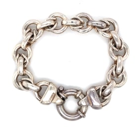 Italian Chain Link Bracelet in Sterling Silver
