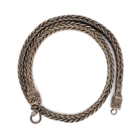 Italian Made Herringbone Chain Necklace in Sterling Silver