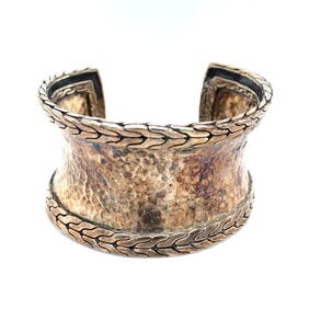 John Hardy Hammered Cuff Bracelet in Sterling Silver