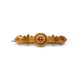 Victorian 15K Gold Brooch