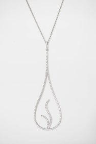 Diamond and 14K Gold Drop Necklace
