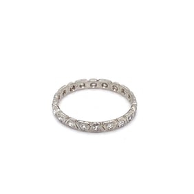 1915 .50 Carat Total Diamond Eternity Band, 18 Karat Gold