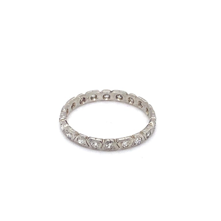 1915 .50 Carat Total Diamond Eternity Band, 18 Karat Gold (1 of 5)