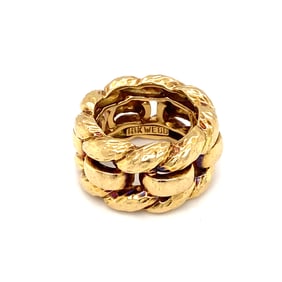 David Webb 18K Gold Woven Band