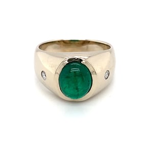 GIA Certified Colombian Emerald and Diamond Ring