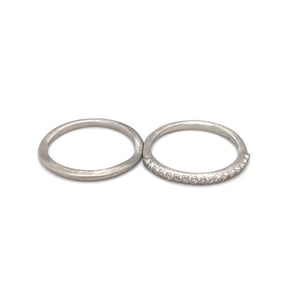 Sterling Silver Wedding Band Set