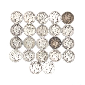 Lot of 22 Mercury Dimes