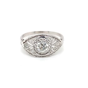 18K Gold Antique European Cut Diamond Ring