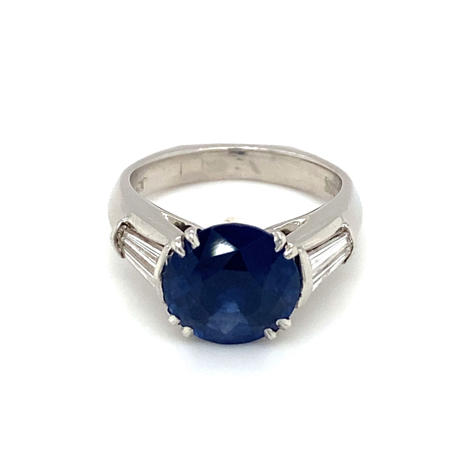 Sapphire and Diamond Engagement Ring in Platinum (1 of 7)