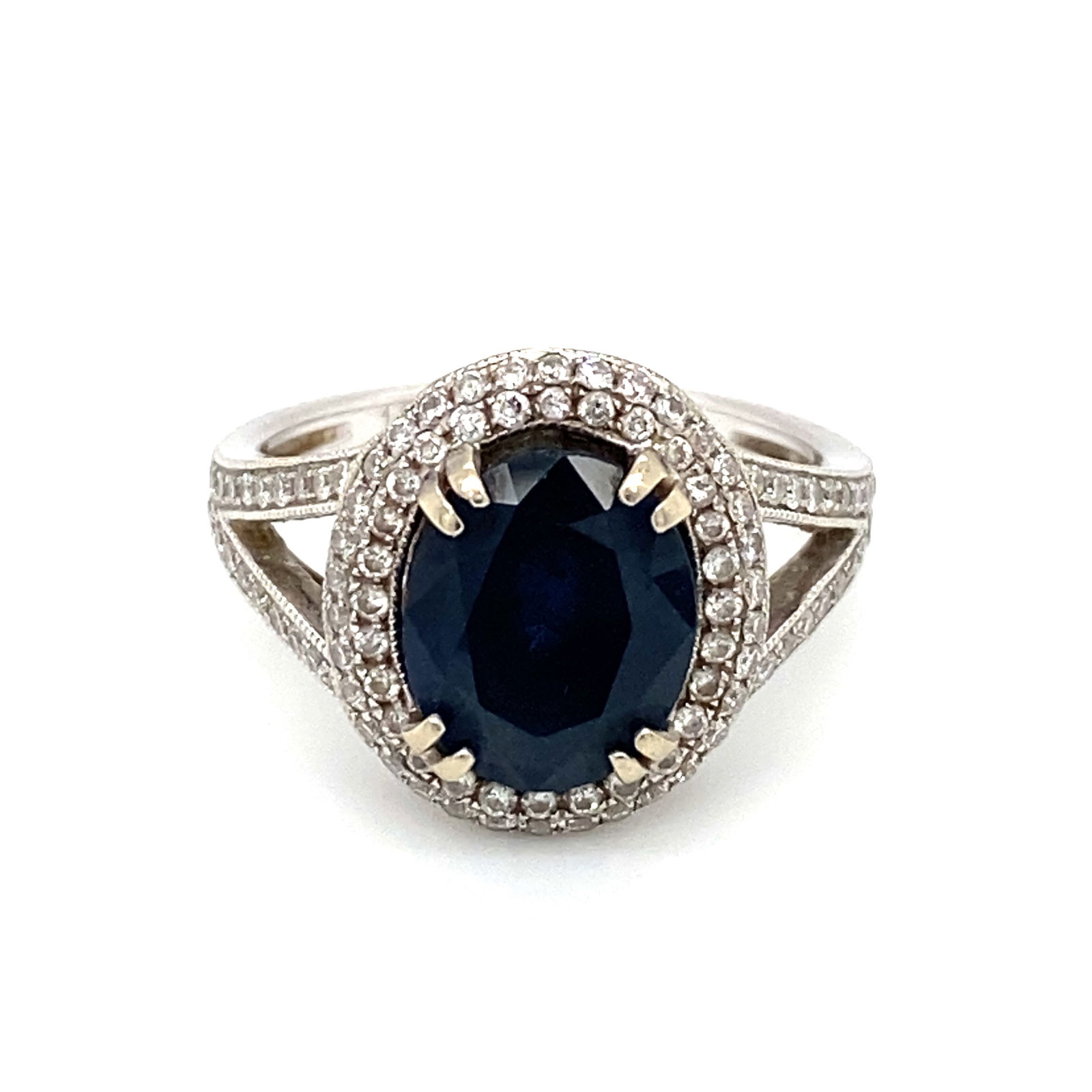 Sapphire and Diamond Ring in 18K White Gold (1 of 10)