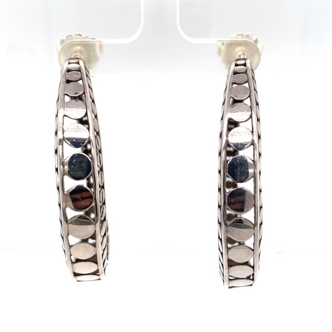 John Hardy Hoop Earrings Sterling Silver (1 of 7)