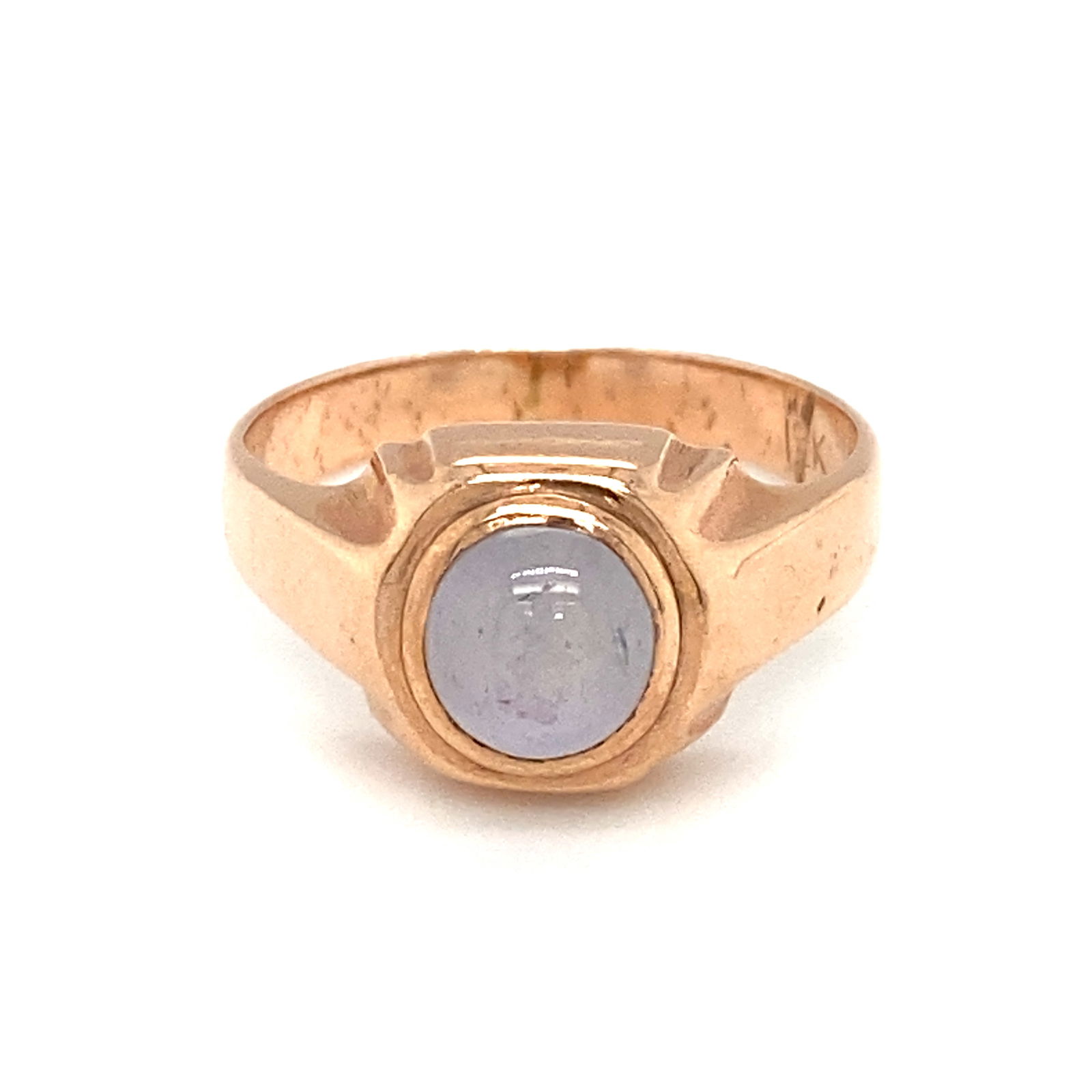 Circa 1920s Star Sapphire Ring in 12K Rose Gold (1 of 7)