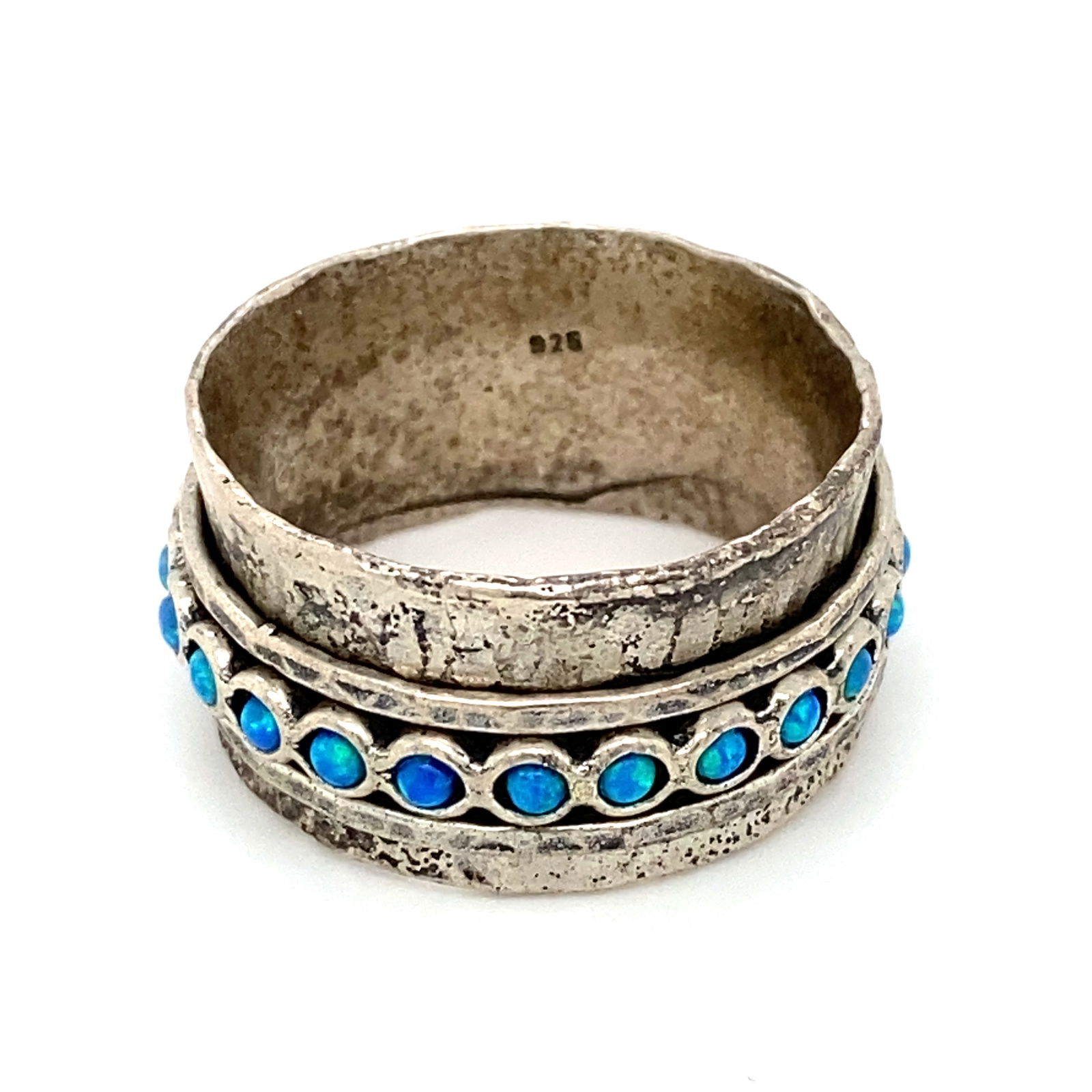 Opal Spinner Ring In Sterling Silver (1 of 5)