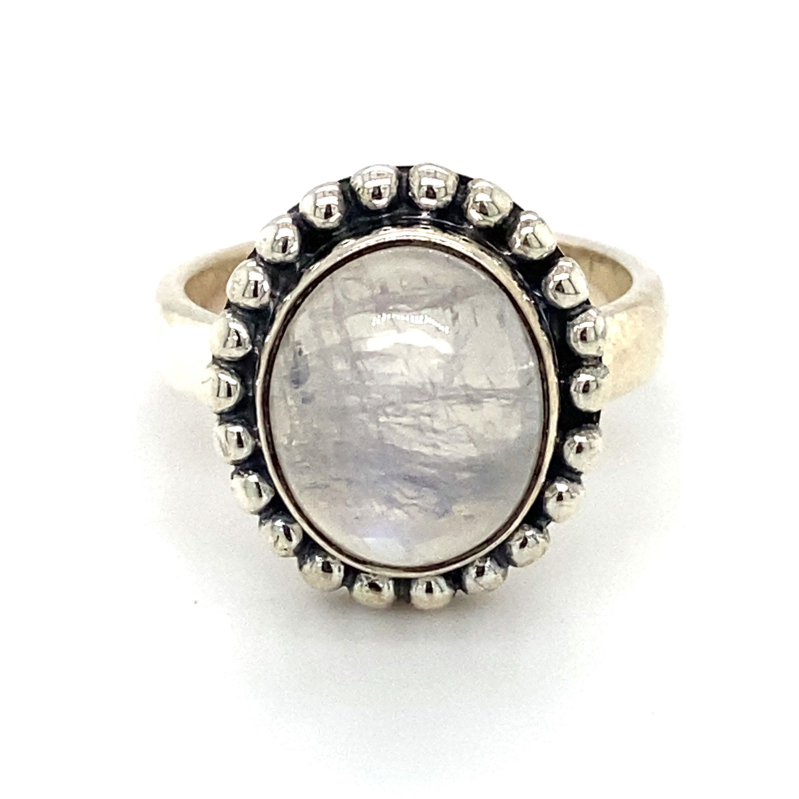 Moonstone Cabochon Ring in Sterling Silver (1 of 7)