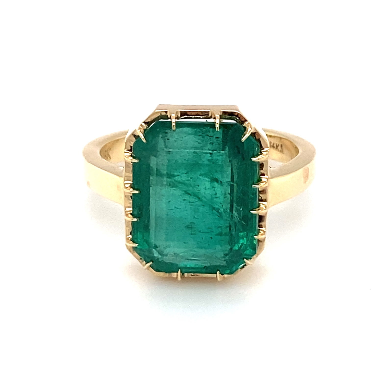 7.38ct Emerald Ring in 14K  Yellow Gold (1 of 10)