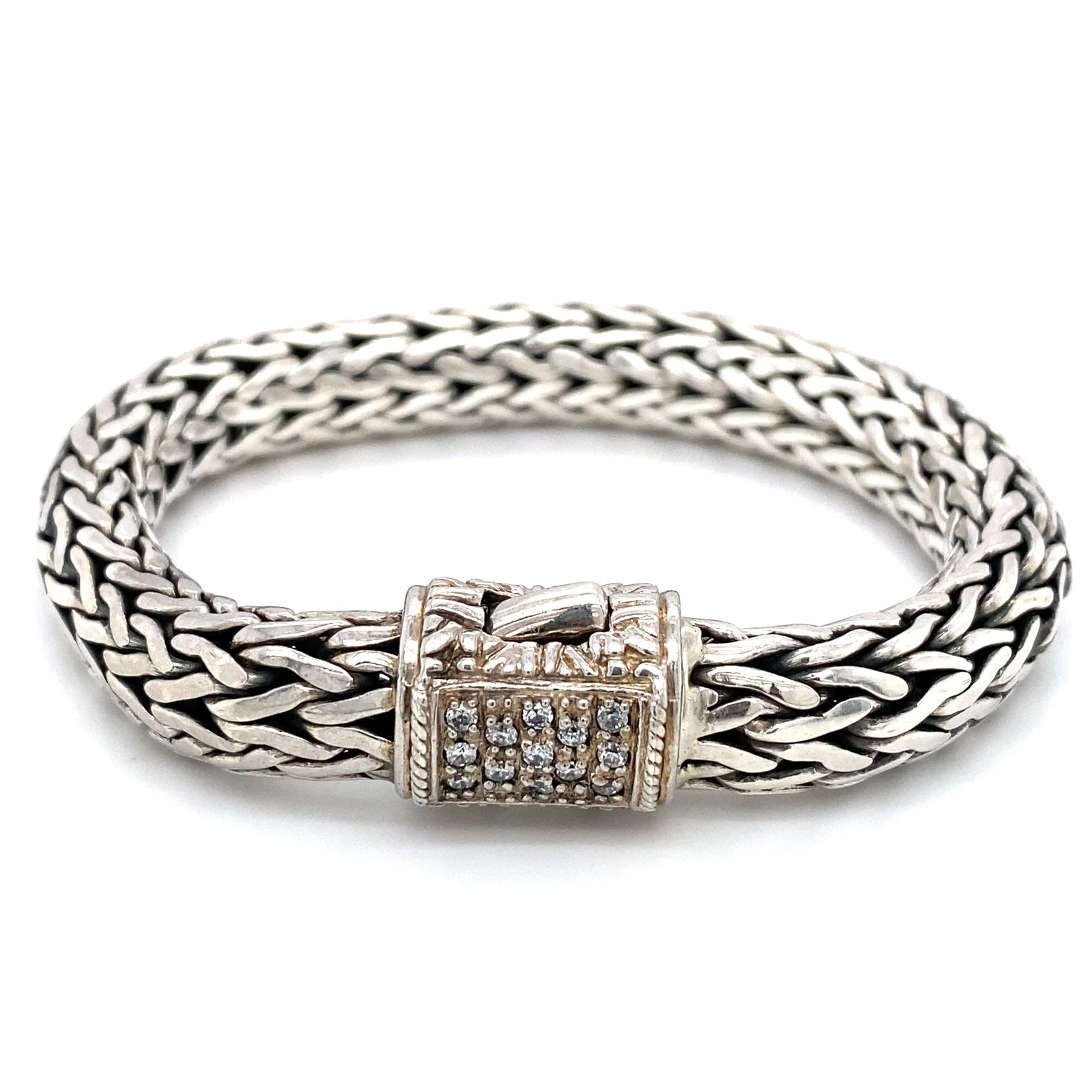 Sterling Silver Mesh Style Thick Bracelet (1 of 10)