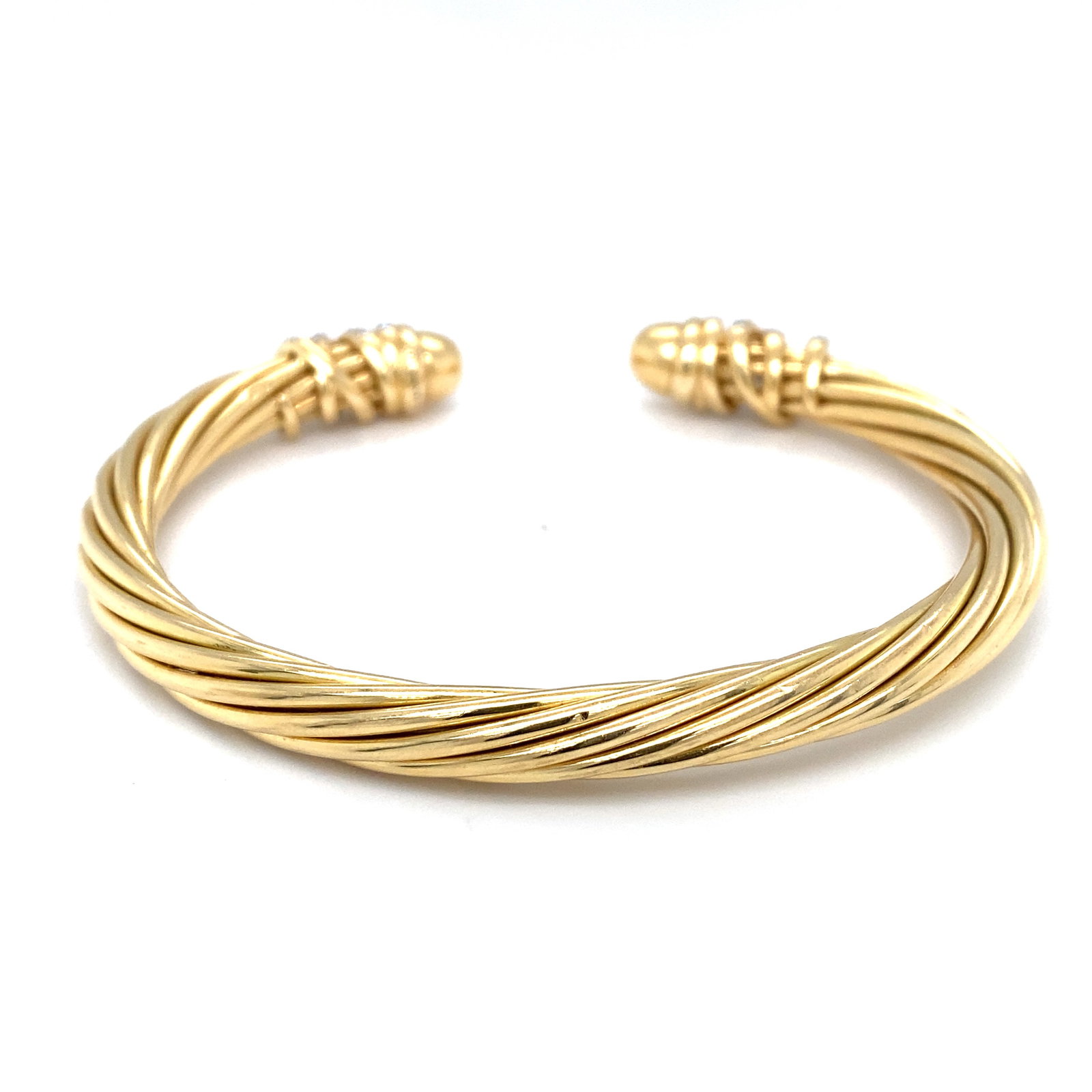 David Yurman Helena Diamond Cuff Bracelet in 18k Gold (1 of 8)