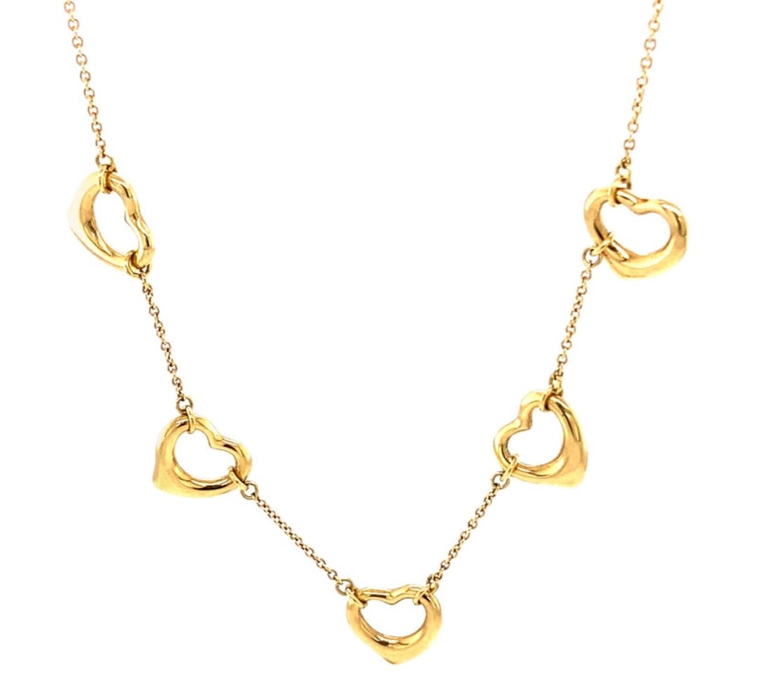 Tiffany & Co. Elsa Peretti Open Heart Necklace in 18K Gold (1 of 3)