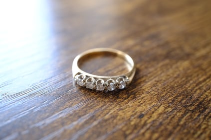 Estate Diamond Band Ring in 14K Yellow Gold