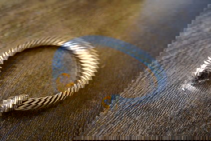 David Yurman Citrine Classic Cable Cuff Bracelet in Sterling Silver and 14K Yellow Gold