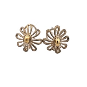 Tiffany & Co. Paloma Picasso Flower Daisy Earrings in 18K Gold