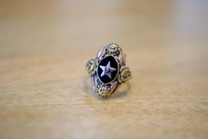 Vintage Masonic Order of Eastern Star Ring in 10K Solid Gold