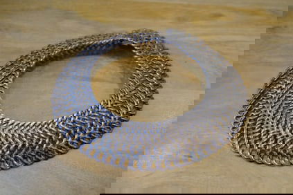 Estate Mexican Collar Necklace in Sterling Silver