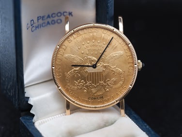 Corum $20 Gold Manual Wind Watch