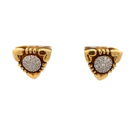 Cluster Diamond Earrings in 14K Yellow Gold
