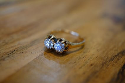 Old European Cut Diamond Ring in 14K Yellow Gold