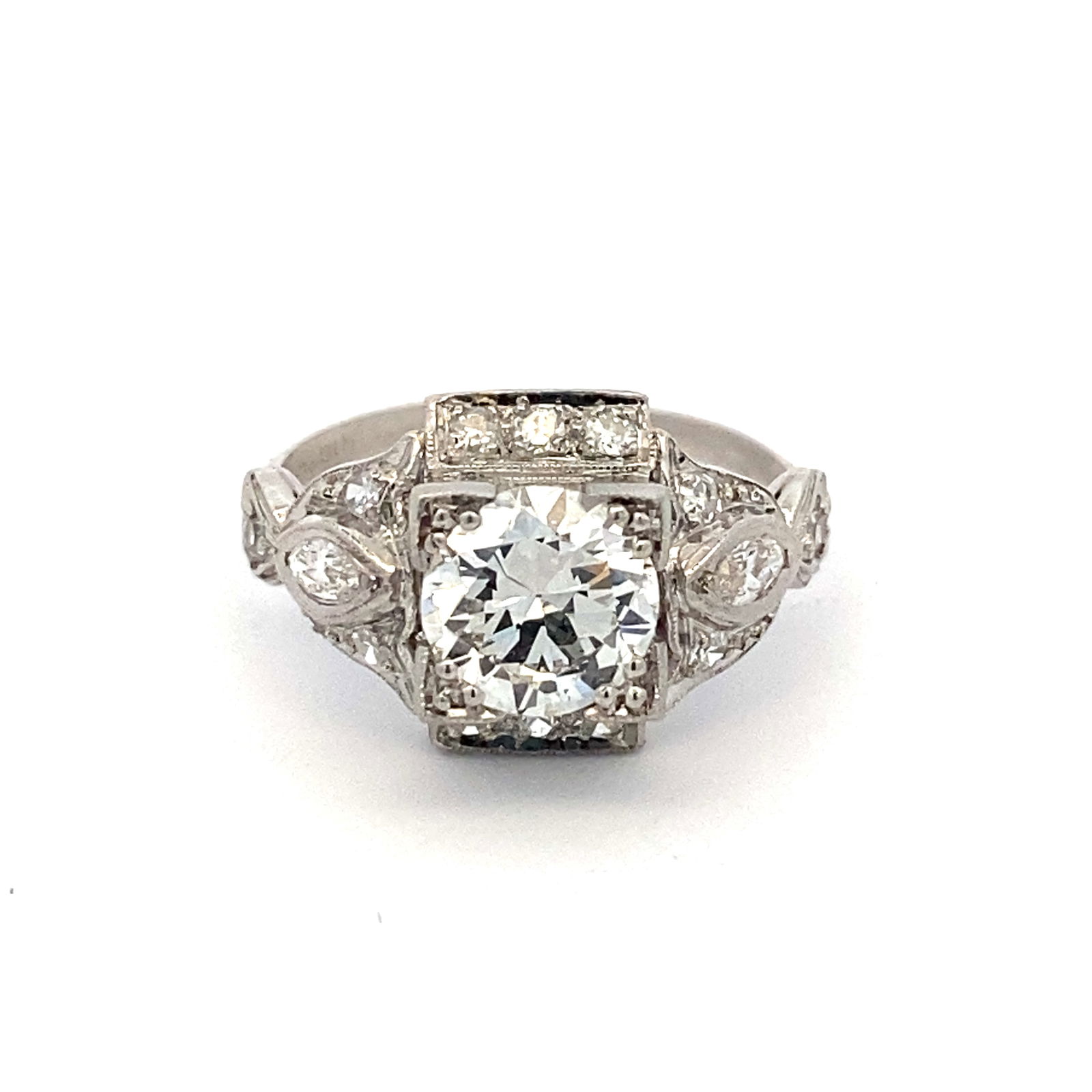 Estate Old European Cut Diamond Ring in Platinum (1 of 7)