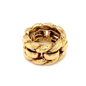 David Webb 18K Gold Woven Band
