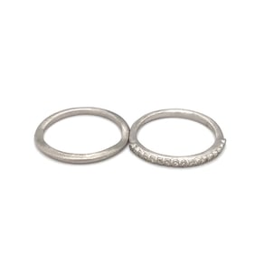 Sterling Silver Wedding Band Set Armenta