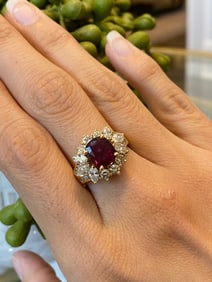 Estate Le Vian GIA Thailand Ruby and Diamonds Ring