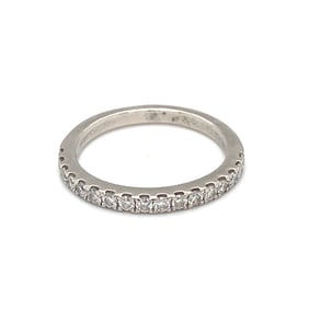 Estate Diamond Anniversary Band Ring in Platinum