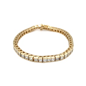 Circa 2000s Diamond Tennis Bracelet 12 carats in 14K Yellow Gold