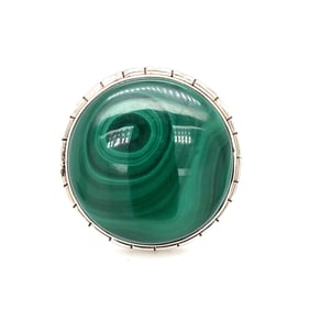 Malachite Ring in Sterling Silver