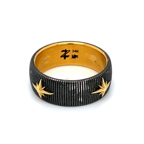 Starburst Band Ring in 24K and 18K Yellow Gold