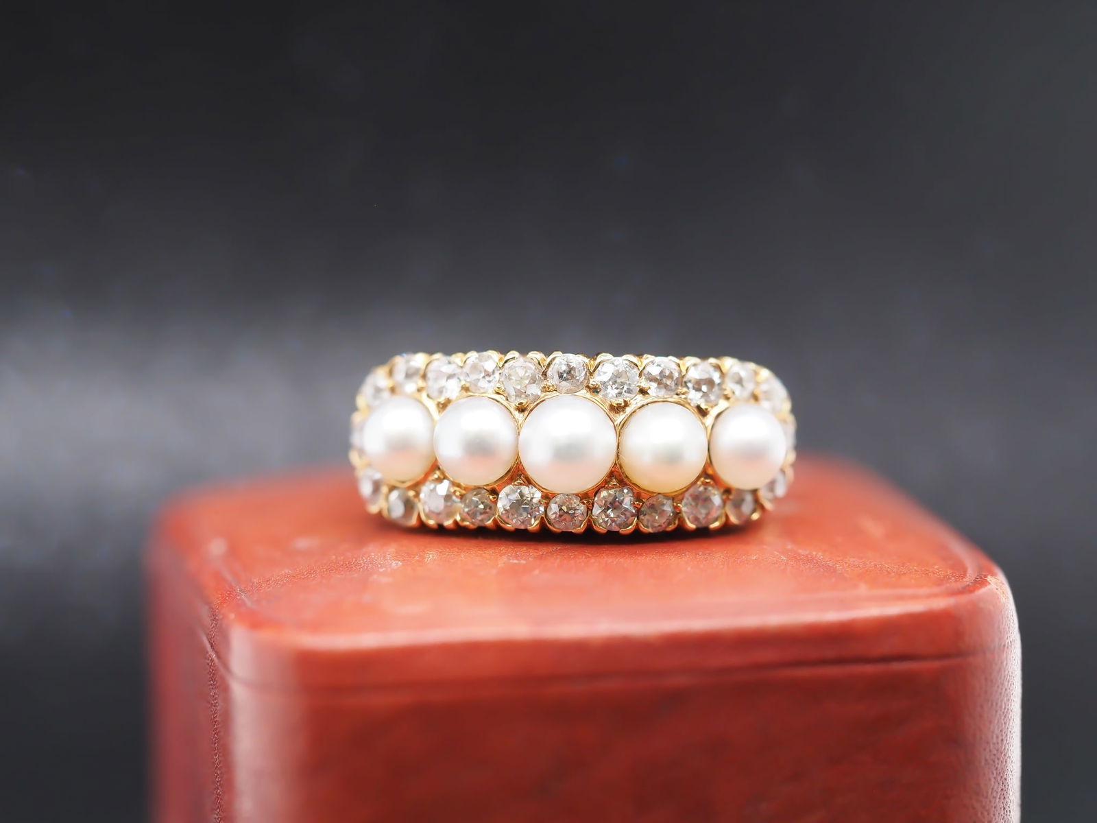 Edwardian Tiffany & Co. Natural Pearl and Diamond Ring (1 of 8)