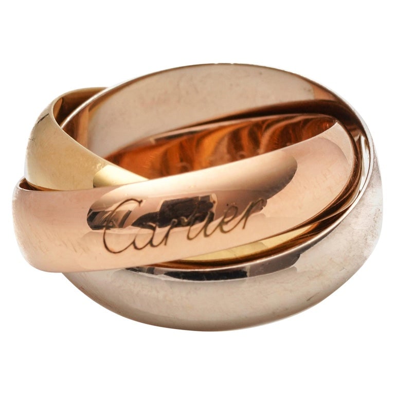 Cartier 18 Karat Tri Tone Gold Trinity Ring (1 of 7)