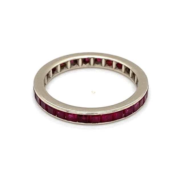 Ruby Eternity Band Ring in 14K White Gold (1 of 5)